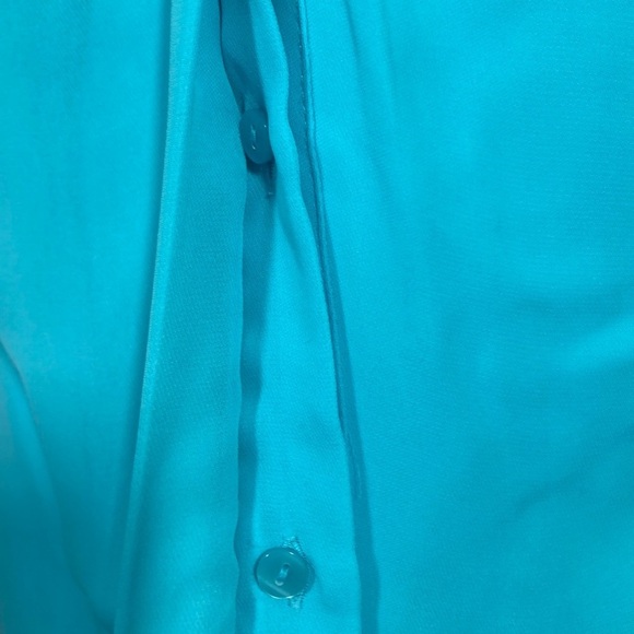 Worthington Sheer Button Up Sleeveless Blouse NWT Large - Picture 3 of 8